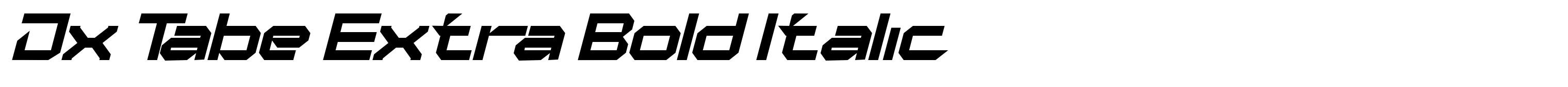 Jx Tabe Extra Bold Italic